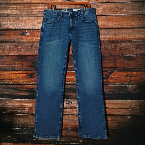 TK AXEL Jeans Mens 34X32 Slim Boot Cut Blue Denim Stretch - Picture 2 of 9